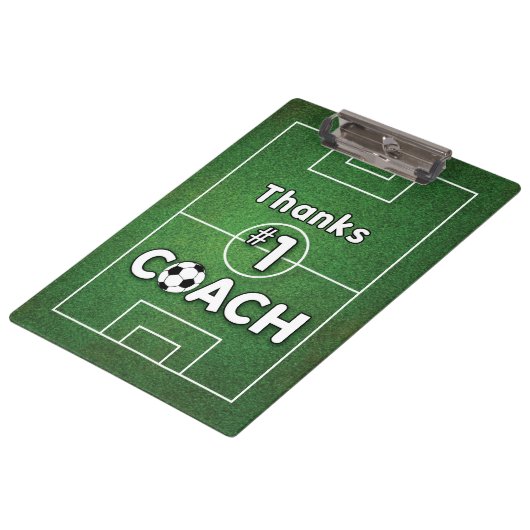 Dank Voetbalcoach Grasveld Klembord (Gekanteld)