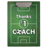 Dank Voetbalcoach Grasveld Klembord (Voorkant)