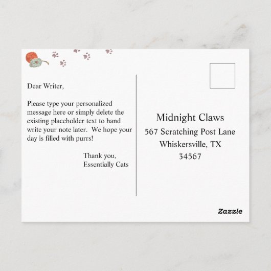 Dank voor al jullie hulp! Katten in dozen, dankbaa Briefkaart (Achterkant)