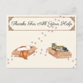 Dank voor al jullie hulp! Katten in dozen, dankbaa Briefkaart (Voorkant)