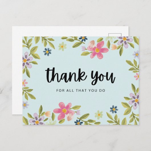 Dank voor alles wat je doet briefkaart (Voorkant / Achterkant)