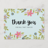 Dank voor alles wat je doet briefkaart (Voorkant)