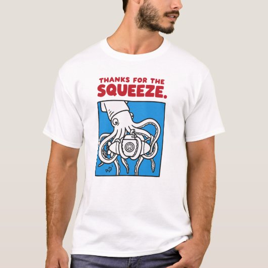 "Dank voor de knuffel Funny Squid Diepzee Illustra T-shirt (Voorkant)