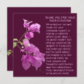 DANK VOOR DEELNAME AAN NATUREVENT (Voorkant / Achterkant)