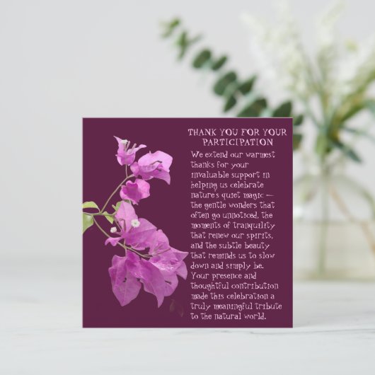 DANK VOOR DEELNAME AAN NATUREVENT (Staand voorkant)