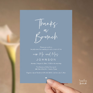 Dank voor een Brunch, Postmoderne trouwfeestvierin Kaart