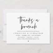 Dank voor een brunch, uitnodiging voor na de bruil (Voorkant)