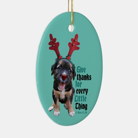 Dank voor elk klein ding keramisch ornament (Rechts)