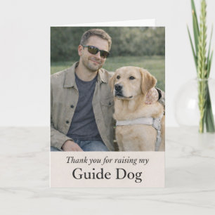 Dank voor het opvoeden van mijn geleidehond Gele L Kaart