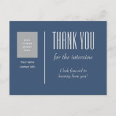 Dank voor het sollicitatiegesprek met aangepaste f briefkaart (Voorkant)