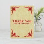 dank voor het vrijwilligerswerk kaart (Staand voorkant)