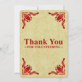 dank voor het vrijwilligerswerk kaart (Voorkant)