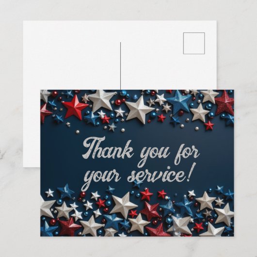 Dank voor je dienst briefkaart (Voorkant / Achterkant)