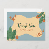 Dank voor je steun  briefkaart (Voorkant / Achterkant)