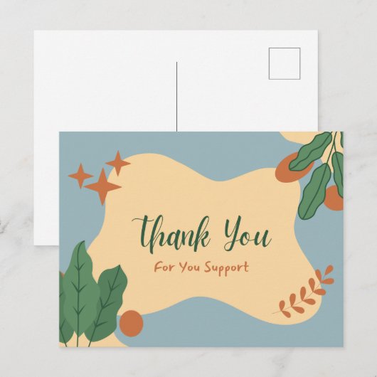 Dank voor je steun briefkaart (Voorkant / Achterkant)