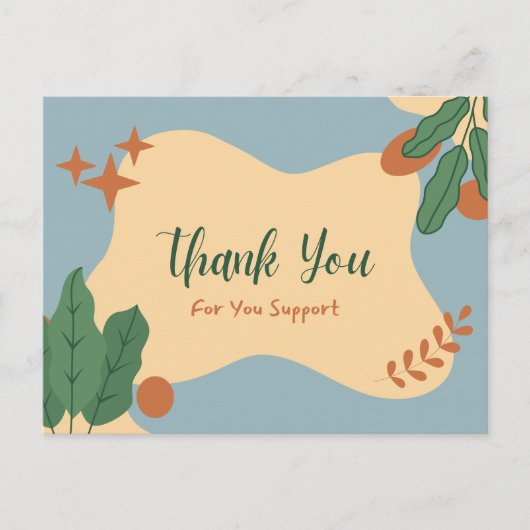 Dank voor je steun  briefkaart (Voorkant)