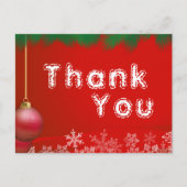 Dank voor kerstmaaltijd  briefkaart (Voorkant)