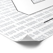 Dank voor uw 20 jaar dienstverband poster (Hoek)