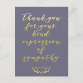 Dank voor uw bericht van deelneming Briefkaart (Voorkant)