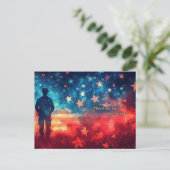 Dank voor uw dienst  briefkaart (Staand voorkant)
