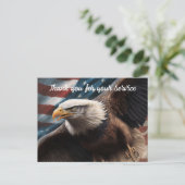 Dank voor uw dienst  briefkaart (Staand voorkant)