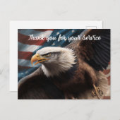 Dank voor uw dienst  briefkaart (Voorkant / Achterkant)