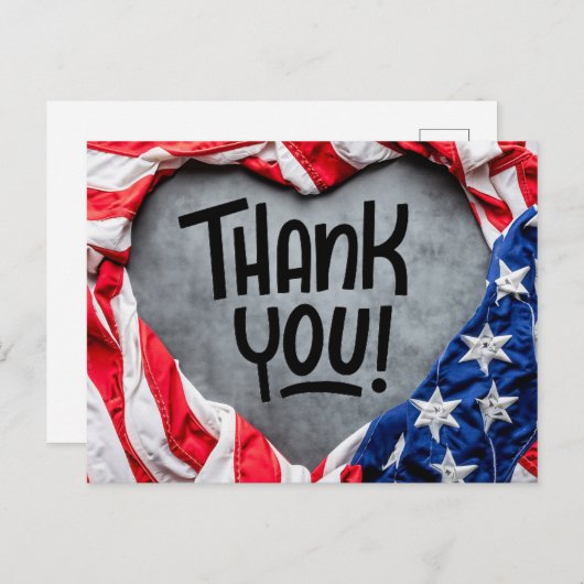 Dank voor uw dienst! Briefkaart (Voorkant / Achterkant)