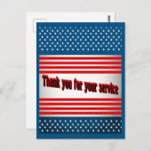 Dank voor uw dienst briefkaart (Voorkant / Achterkant)