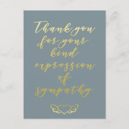 Dank voor uw medeleven - Ansichtkaart Briefkaart