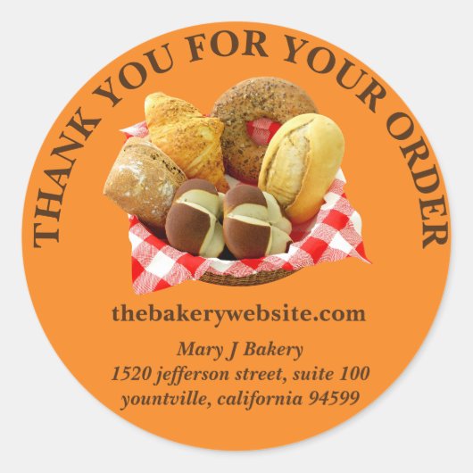 Dank voor uw orde Douanelabel Ronde Sticker (Voorkant)