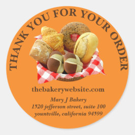 Dank voor uw orde Douanelabel Ronde Sticker