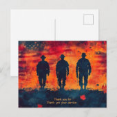 Dank voor uw service  briefkaart (Voorkant / Achterkant)