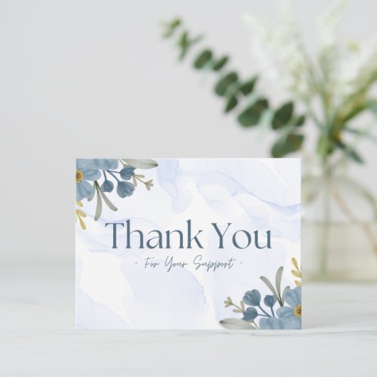 Dank voor uw steun  briefkaart (Staand voorkant)