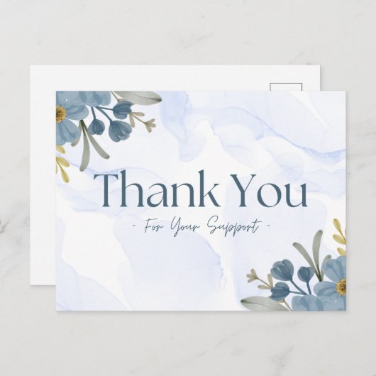 Dank voor uw steun  briefkaart (Voorkant / Achterkant)