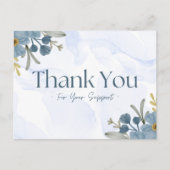 Dank voor uw steun  briefkaart (Voorkant)