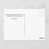 Dank voor uw verwijzing, Chiropractie Briefkaart (Achterkant)