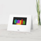 Dank Vrede Liefde Regenboog Digitale Gloed Bestemm Bedankkaart (Achterkant)