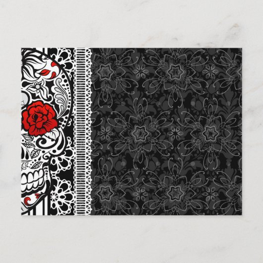 Dank Y0u Calveras Sugar Skull Briefkaart (Voorkant)