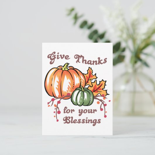 Dank Zeggen Briefkaart (Staand voorkant)