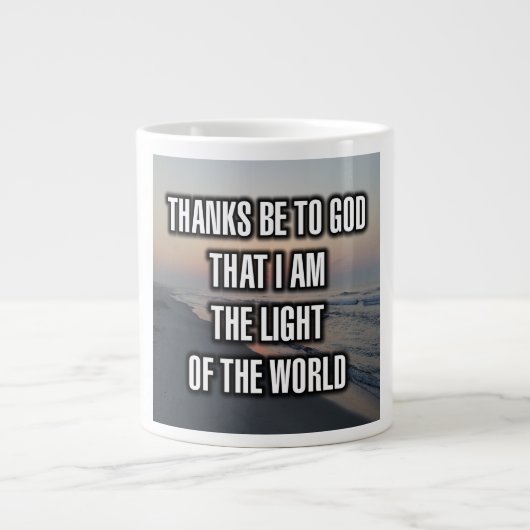 Dank Zij God Dat Ik Het Licht Van De... Mok (Voorkant)