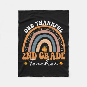 Dankbaar 2e klas docent Groovy Thanksgiving Rai Fleece Deken