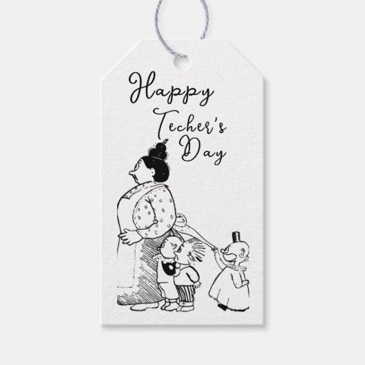 Dankbaar aan de leraar cadeaulabel (Voorkant)