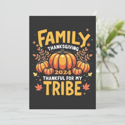 Dankbaar aan mijn stam - Familiedankdag 2024 Bedankkaart (Staand voorkant)