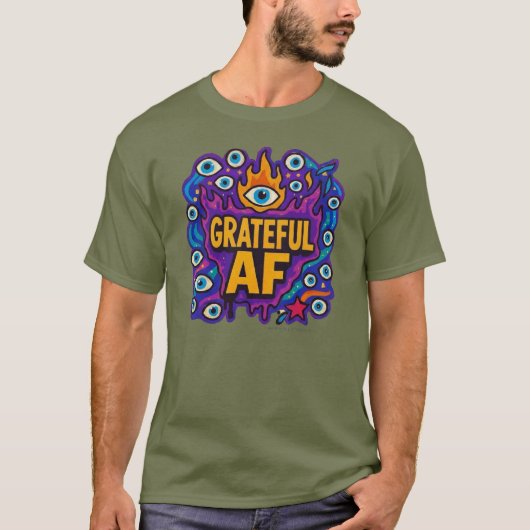Dankbaar AF - T-Shirt (Voorkant)