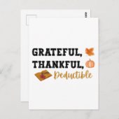 Dankbaar aftrekbaar - grappige accountant briefkaart (Voorkant / Achterkant)