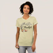 Dankbaar Altijd Elegante Thanksgiving Herfst T-shirt (Voorkant volledig)