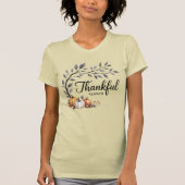 Dankbaar Altijd Elegante Thanksgiving Herfst T-shirt (Voorkant)
