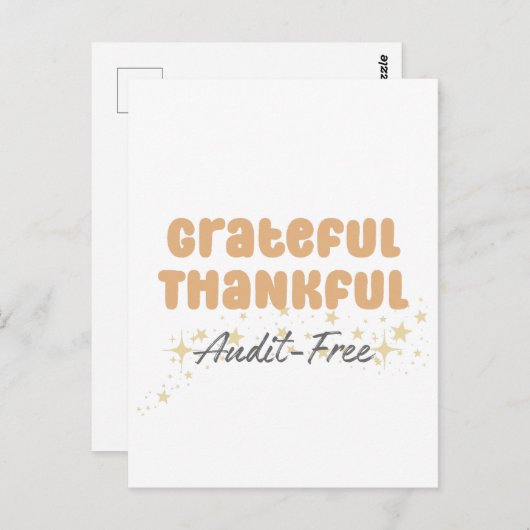 Dankbaar Audit Gratis - Grappige Accountant Briefkaart (Voorkant / Achterkant)