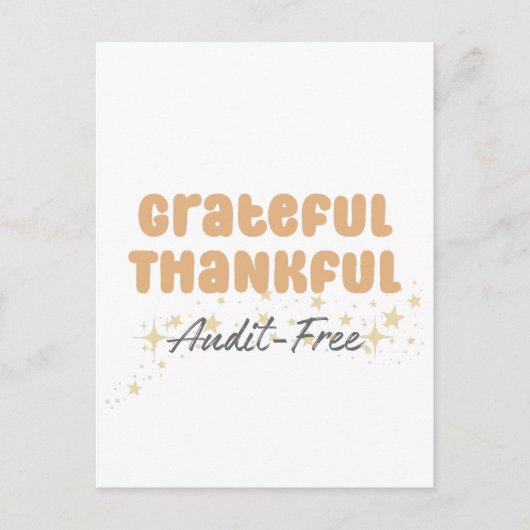 Dankbaar Audit Gratis - Grappige Accountant Briefkaart (Voorkant)