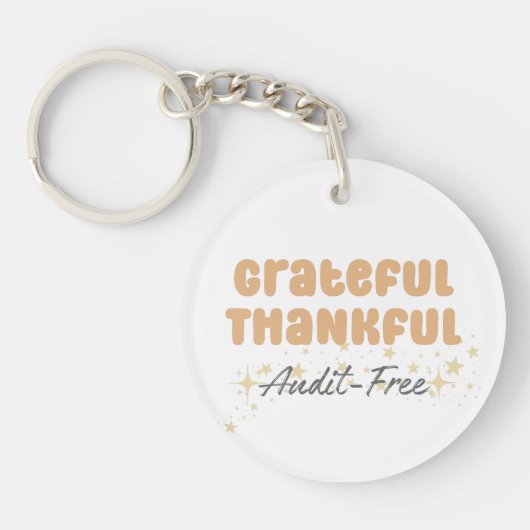 Dankbaar Audit Gratis - Grappige Accountant Sleutelhanger (Voorkant)
